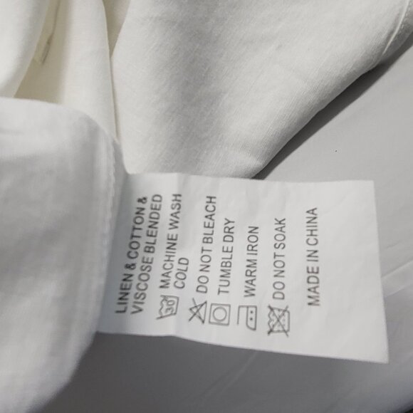 Sedyrak Mens Shirt Linen Blend XL Button Up Short Sleeve White Premium NWT - Picture 6 of 13